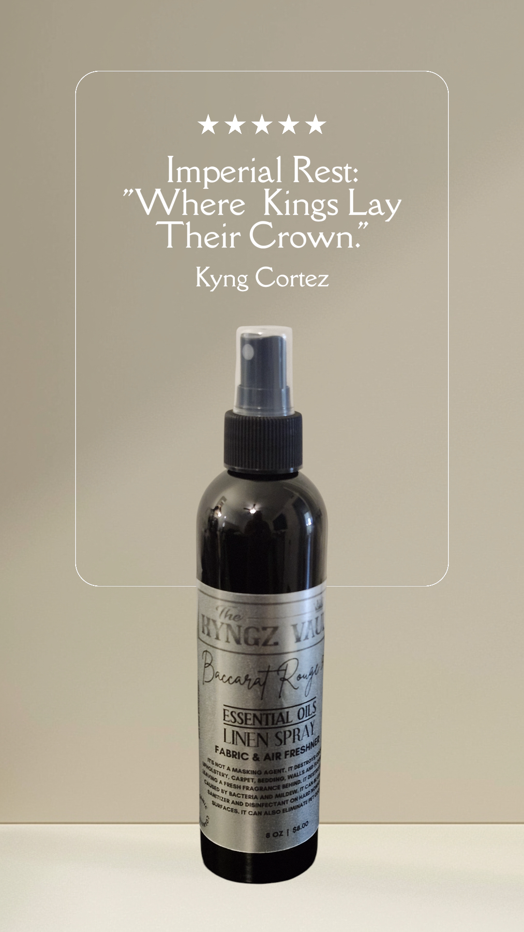 Imperial Rest: “Where Kings Lay Their Crown.”